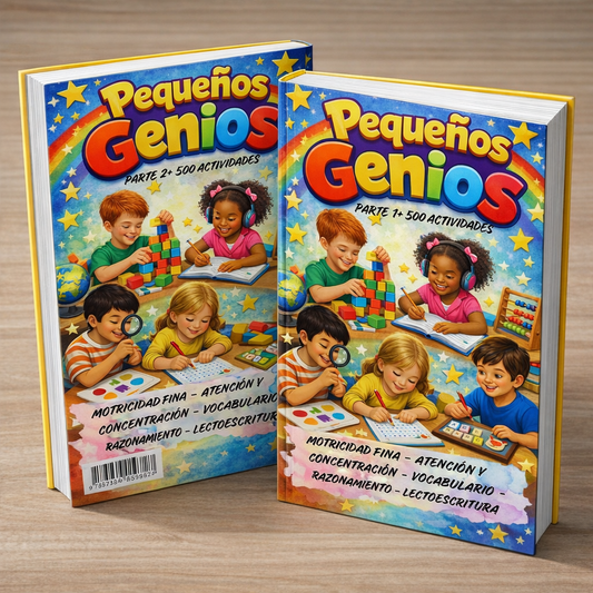 Pequeños Genios + 2000 Actividades para estimular la mente y el desarrollo.